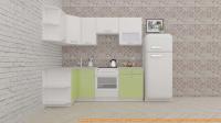 Кухня ВерсоМебель ЭкоЛайт-5 1.2x2.1 правая (белый/нежно-зеленый) картинка
