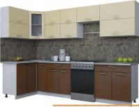 Кухня Интерлиния Мила Gloss 60-12x30 (ваниль/шоколад глянец) картинка