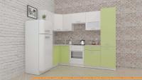 Кухня ВерсоМебель ЭкоЛайт-5 1.4x2.6 правая (белый/нежно-зеленый) картинка