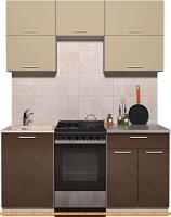 Кухня Интерлиния Интерлиния Мила Gloss 50-17 (ваниль/шоколад глянец) картинка