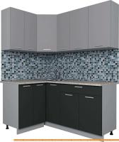 Кухня Интерлиния Мила Лайт 1.2x1.7 (серебро/антрацит) картинка