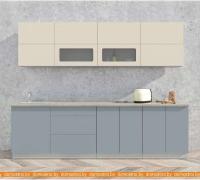 Кухня Интерлиния Мила Матте 2.7 А (слоновая кость/океан/опал светлый) картинка