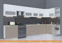 Кухня Интерлиния Мила Матте 1.5x3.9 Б правая (белый-луна-опал светлый) картинка