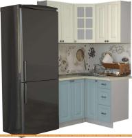 Кухня Интерлиния Мила Деко 1.2x1.2 (слоновая кость/океан/опал светлый) картинка