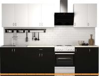 Кухня S-Company Клео лайт 2.3 (черный/белый) картинка