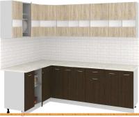 Кухня Кортекс-мебель Корнелия Экстра 1.5x2.4м (дуб сонома/венге/марсель) картинка