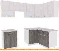 Кухня ВерсоМебель Эко-5 1.4x2.2 правая (северное дерево светлое/дерево темное) картинка