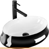 Умывальник Rea Angela (белый/черный) картинка