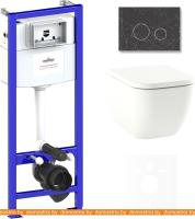 Унитаз Lavinia Boho Relfix One Rimless 6 в 1 75110117 (greek black иск. камень) картинка