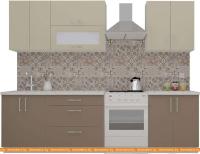Кухня ВерсоМебель ВерсоЛайн 6-2.1 (бежевый/латте) картинка