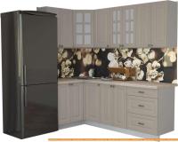 Кухня Интерлиния Мила Деко 1.2x2.2 (луна/травертин серый) картинка