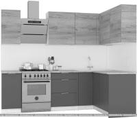 Кухня Интермебель Микс Топ-21 1.9x1.42м прав (дуб кр зол-графит сер-дуб кр зол) картинка