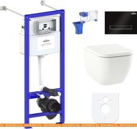 Унитаз Lavinia Boho Relfix One Rimless 7 в 1 87050166 (черное стекло) картинка