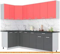 Кухня Интерлиния Мила Лайт 1.2x2.5 (красный-антрацит-кастилло темный) картинка