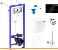 Унитаз Lavinia Boho Relfix One 9 в 1 97020112 (черный пластик) картинка