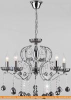 Подвесная люстра Евросвет Strotskis 10107/5 (Хром-Дымчатый хрусталь) картинка