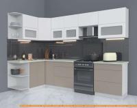 Кухня Интерлиния Мила Матте 1.5x2.9 Б левая (белый/луна/опал светлый) картинка