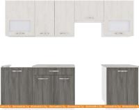 Кухня ВерсоМебель Эко-6 2.6 (северное дерево светлое/северное дерево темное) картинка