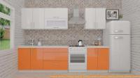 Кухня ВерсоМебель ВерсоЛайн 4-2.3 (белый 001/манго 007) картинка