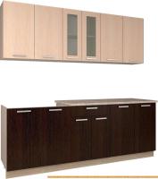 Кухня Интерлиния Мила 22 (дуб молочный/дуб венге) картинка