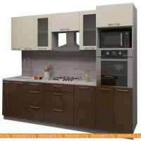 Кухня Интерлиния Мила Gloss 2.8 (ваниль-шоколад) картинка