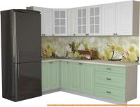 Кухня Интерлиния Мила Деко 1.2x2.5 (мята/белый/опал светлый) картинка