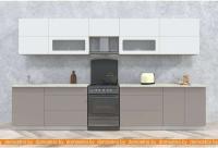 Кухня Интерлиния Мила Матте 3.6 Б (белый/луна/опал светлый) картинка