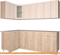 Кухня Интерлиния Мила 12x23 (дуб белый/дуб серый) картинка