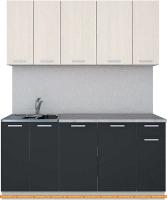 Кухня Интерлиния Мила Лайт 1.7-60 (вудлайн кремовый/антрацит) картинка