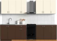 Кухня S-Company Клео колор 2.5 (темно-коричневый/ваниль) картинка
