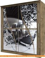 Шкаф-купе SV-Мебель №19 Волна 2.0 м (гикори темный) картинка