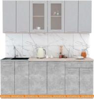 Кухня Интерлиния Мила 20-60 (серебристый-бетон-бискайская сосна) картинка