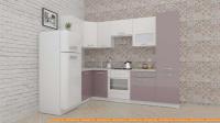 Кухня ВерсоМебель ЭкоЛайт-6 1.4x2.7 левая (белый/глициния) картинка