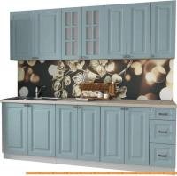 Кухня Интерлиния Мила Деко 2.3 А (океан/травертин серый) картинка