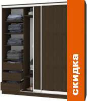 Шкаф-купе Кортекс-мебель Сенатор ШК12-45 Классика ДСП (венге) картинка