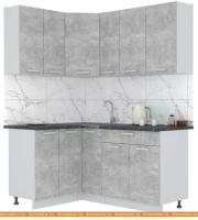 Кухня Интерлиния Мила Лайт 1.2x1.7 (бетон-бетон-кастилло темный) картинка