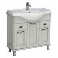 Тумба для умывальника Акватон Жерона 105 белое серебро картинка