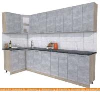 Кухня Интерлиния Мила 12x30 (бетон-бетон-кастилло темный) картинка