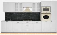 Кухня Интерлиния Мила Деко 3.6 (белый-белый-кастилло темный) картинка