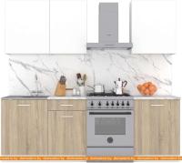 Кухня Интермебель Лайт-3 1.7 м (белый/дуб сонома/венато) картинка