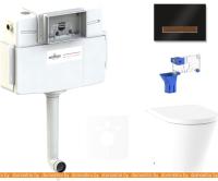 Унитаз Lavinia Boho Relfix Biore 5 в 1 87551042 (черный/темное дерево стекло) картинка