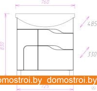 Тумба Onika Веронэлла 75.13 под умывальник Стиль 750 (белый) картинка