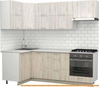 Кухня S-Company Клео крафт 1.2x2.3 левая (сосна лофт кремовая/сосна лофт белая) картинка