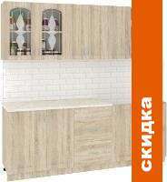 Кухня Кортекс-мебель Корнелия Ретро 2.1м (дуб сонома/королевский опал) картинка