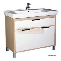 Тумба Aquanet Гретта 100 c умывальником SHENXIN Светлый дуб картинка