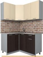 Кухня Интерлиния Мила Лайт 1.2x1.4 (ваниль/дуб венге) картинка