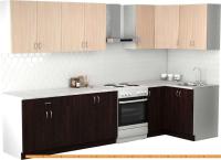 Кухня S-Company Клео лайт 1.2x2.6 правая (венге/дуб молочный) картинка