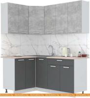 Кухня Интерлиния Мила Лайт 1.2x1.8 (бетон-антрацит-травертин) картинка