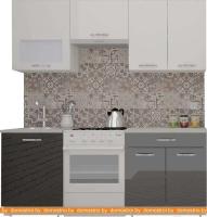 Кухня ВерсоМебель ЭкоЛайт-6 2.0 (белый/черный) картинка