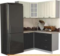 Кухня Интерлиния Мила Деко 1.2x1.6 (пепел/слоновая кость/травертин серый) картинка